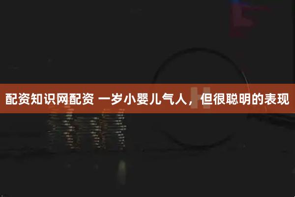 配资知识网配资 一岁小婴儿气人，但很聪明的表现