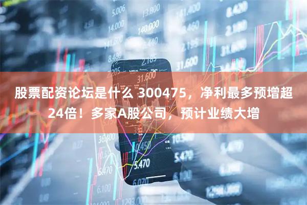 股票配资论坛是什么 300475，净利最多预增超24倍！多家A股公司，预计业绩大增